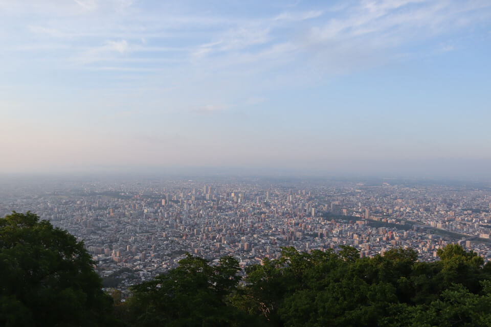 藻岩山から見える札幌の街並み